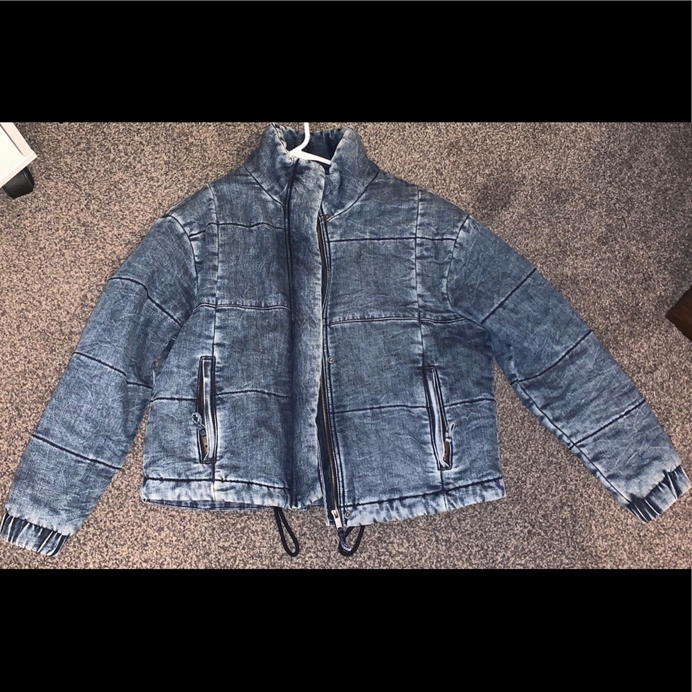 American eagle Denim puffer jacket